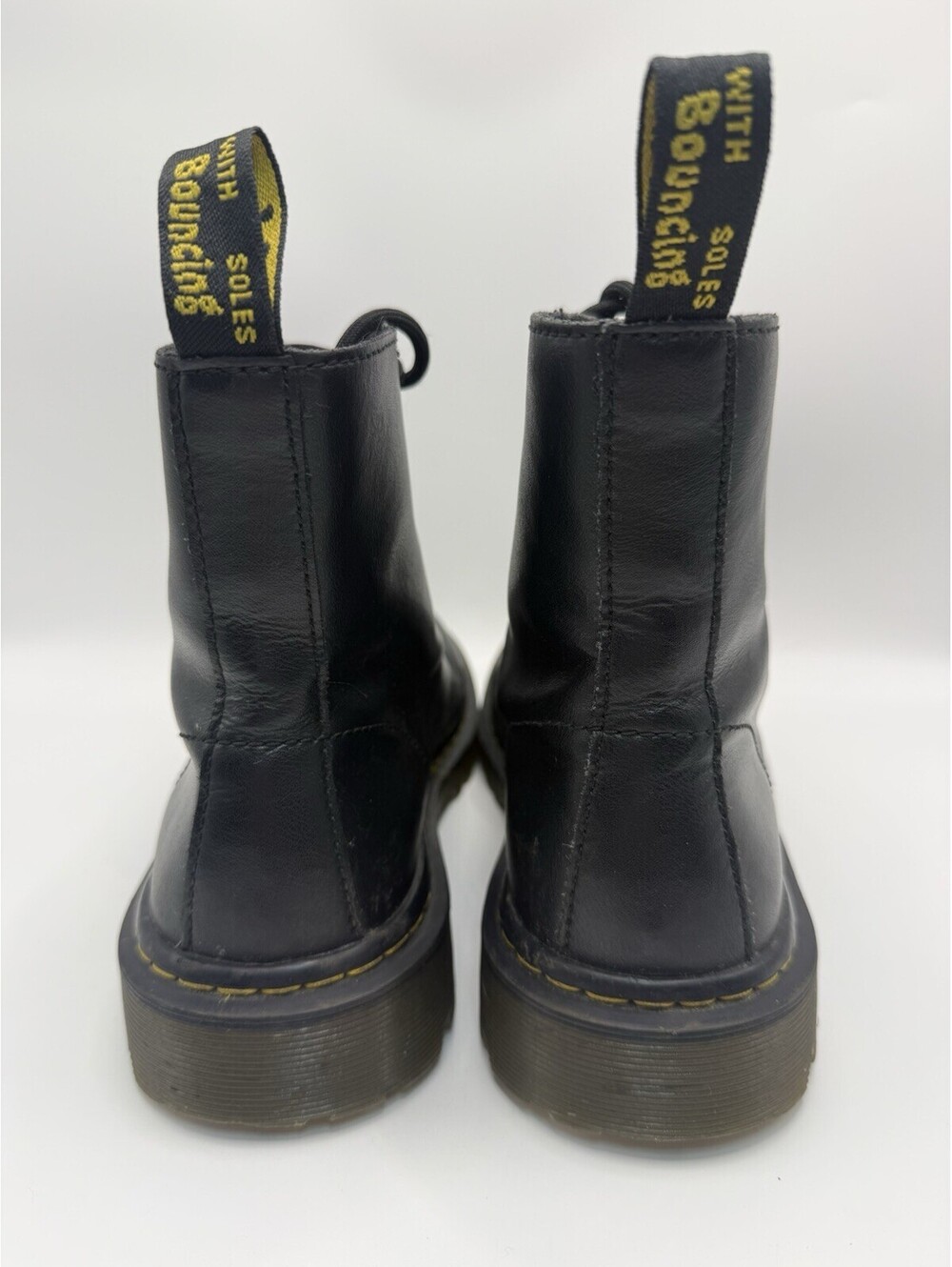 Dr Doc Martens Luana Air Wair Black Leather Combat Boots US Women’s Size 8 - Picture 5 of 8